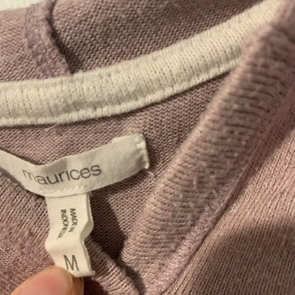 Maurices Lightweight Hoodie Purple Size Medium LIKE NEW - Picture 6 of 6